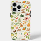 Personalisiertes Sommer-Wasserfarben-Monogramm Case-Mate iPhone Hülle (Rückseite)