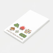 Personalisiertes Sommercampingplatz Camping Wander Post-it Klebezettel (angewinkelt)