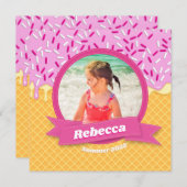 Personalisiertes Sommerdatum für Eiscreme-Waffeln (Vorne/Hinten)