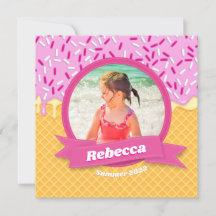 Personalisiertes Sommerdatum für Eiscreme-Waffeln