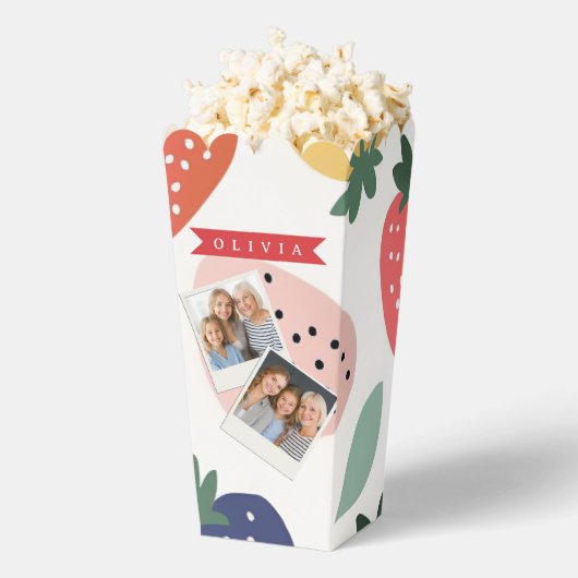 Personalisiertes Sommerfarbenfrohes Erdbeermuster Geschenkschachtel (Geplatzt)