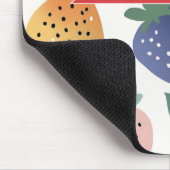 Personalisiertes Sommerfarbenfrohes Erdbeermuster Mousepad (Ecke)