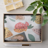Personalisiertes Sommerfarbenfrohes Erdbeermuster Seidenpapier (Geschenk)