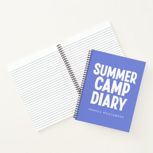 Personalisiertes Sommerkollektal in Periwinkle Notizblock (Innenseite)