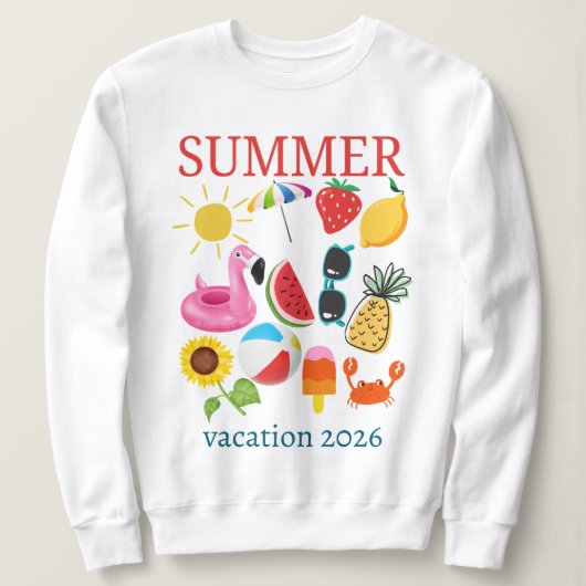 Personalisiertes Sommerurlaubsdesign  Sweatshirt (Design vorne)