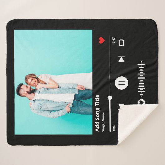 Personalisiertes Song-Code-Scannermusikpaar Sherpadecke (Vorderseite (Horizontal))