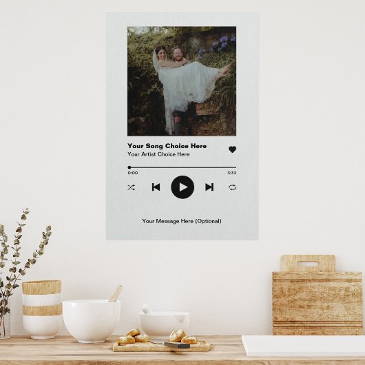 Personalisiertes Song Poster Wand an Wand Kunstdru (Küche)