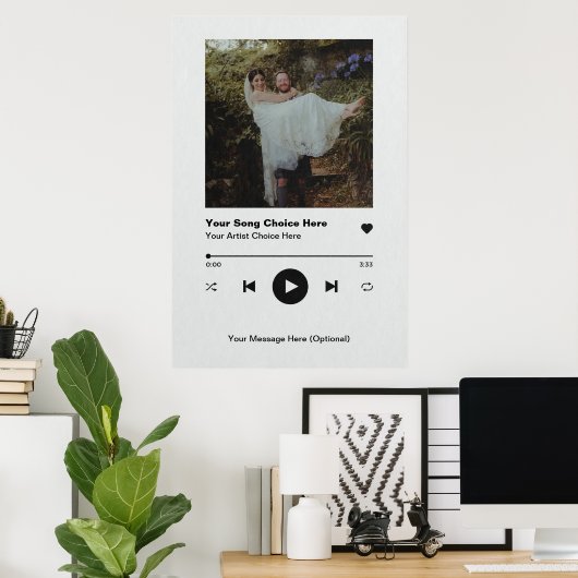 Personalisiertes Song Poster Wand an Wand Kunstdru (Heimbüro)