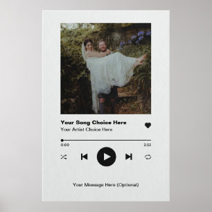 Personalisiertes Song Poster Wand an Wand Kunstdru