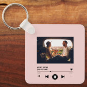 Personalisiertes Song Rosa mit Bild Schlüsselanhänger (Vorderseite)