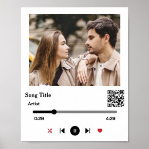 Personalisiertes Song Texte Foto für das Paar Poster