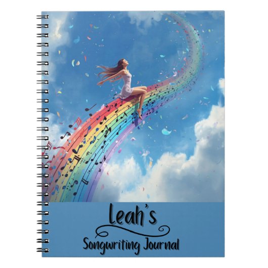 Personalisiertes Songwriting-Journal, Spiralbindun Notizblock (Vorderseite)
