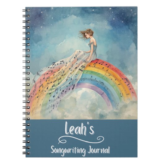 Personalisiertes Songwriting-Journal, Spiralbindun Notizblock (Vorderseite)