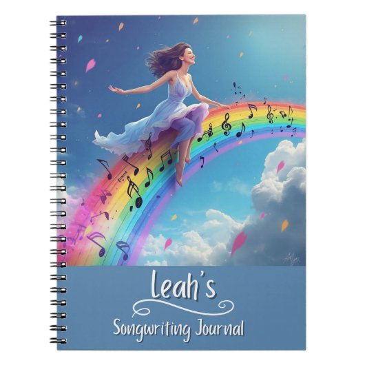 Personalisiertes Songwriting-Journal, Spiralbindun Notizblock (Vorderseite)