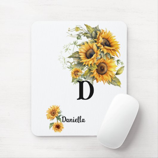 Personalisiertes Sonnenblumen-Mausepad Mousepad (Mit Mouse)