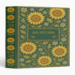 Personalisiertes Sonnenblumenbuch 3-Ring Binder 3,8 Cm Ordner