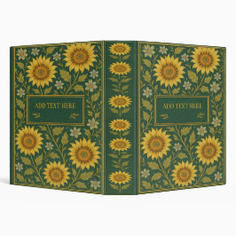 Personalisiertes Sonnenblumenbuch 3-Ring Binder 3,8 Cm Ordner