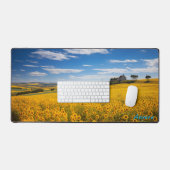 Personalisiertes Sonnenblumenfeld und eine Schreib Schreibtischunterlage (Tastatur & Maus)