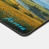 Personalisiertes Sonnenblumenfeld und eine Schreib Schreibtischunterlage (Ecke)