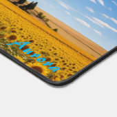 Personalisiertes Sonnenblumenfeld und eine Schreib Schreibtischunterlage (Ecke)