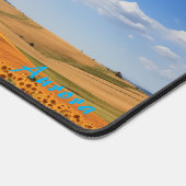 Personalisiertes Sonnenblumenfeld und eine Schreib Schreibtischunterlage (Ecke)