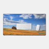 Personalisiertes Sonnenblumenfeld und eine Schreib Schreibtischunterlage (Tastatur & Maus)