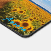 Personalisiertes Sonnenblumenfeld und eine Schreib Schreibtischunterlage (Ecke)