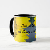 Personalisiertes Sonnenblumenfoto Nah-up Tasse (Vorderseite Links)