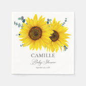 Personalisiertes Sonnenblumenpapier Serviette (Vorderseite)