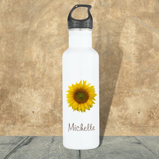 Personalisiertes Sonnenblumenwasser aus Edelstahl Edelstahlflasche
