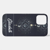Personalisiertes Sonnenmond Galaxy Sterne Magie Case-Mate iPhone Hülle (Rückseite (Horizontal))
