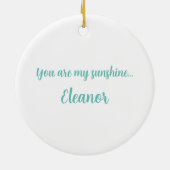 Personalisiertes Sonnenmuster Keramik Ornament (Hinten)