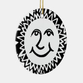 Personalisiertes Sonnenmuster Keramik Ornament (Rechts)