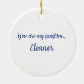 Personalisiertes Sonnenmuster Keramik Ornament (Hinten)