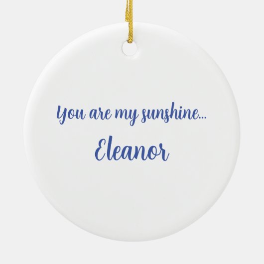 Personalisiertes Sonnenmuster Keramik Ornament (Hinten)