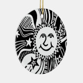 Personalisiertes Sonnenmuster Keramik Ornament (Rechts)