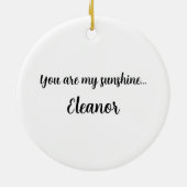 Personalisiertes Sonnenmuster Keramik Ornament (Hinten)