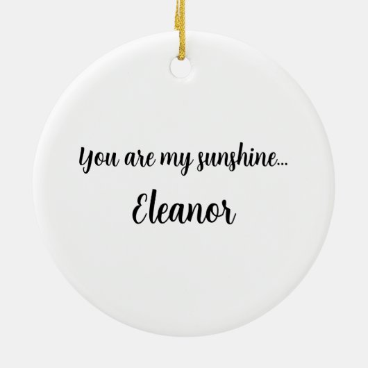 Personalisiertes Sonnenmuster Keramik Ornament (Hinten)