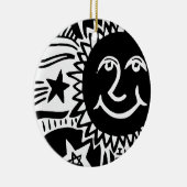 Personalisiertes Sonnenmuster Keramik Ornament (Rechts)