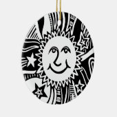 Personalisiertes Sonnenmuster Keramik Ornament (Rechts)
