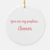 Personalisiertes Sonnenmuster Keramik Ornament (Hinten)