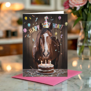 Personalisiertes Sonnenpferd Geburtstag Karte