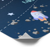 Personalisiertes Sonnensystem für Kinder Poster (Ecke)