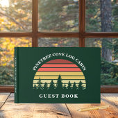 Personalisiertes Sonnenuntergang-Blockhaus Gästebuch