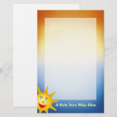 Personalisiertes | sonniges Briefpapier (Vorne/Hinten)