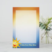 Personalisiertes | sonniges Briefpapier (Stehend Vorderseite)