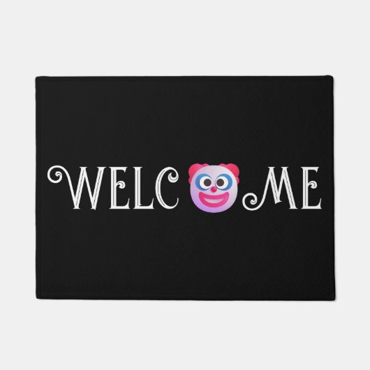 Personalisiertes, sonniges Clowngesicht Emoji Cust Fußmatte (Vorderseite)