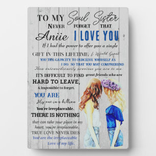 Personalisiertes Soul Sister Definition WaterColor Fotoplatte