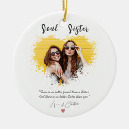 Personalisiertes Soul Sister Definition WaterColor Keramik Ornament