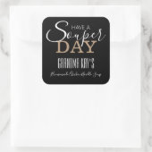 Personalisiertes "Souper Day", hausgemachte Soup-L Quadratischer Aufkleber (Tasche)